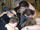 Huddle von oben...